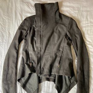 Rick Owens Leather Tailored Jacket